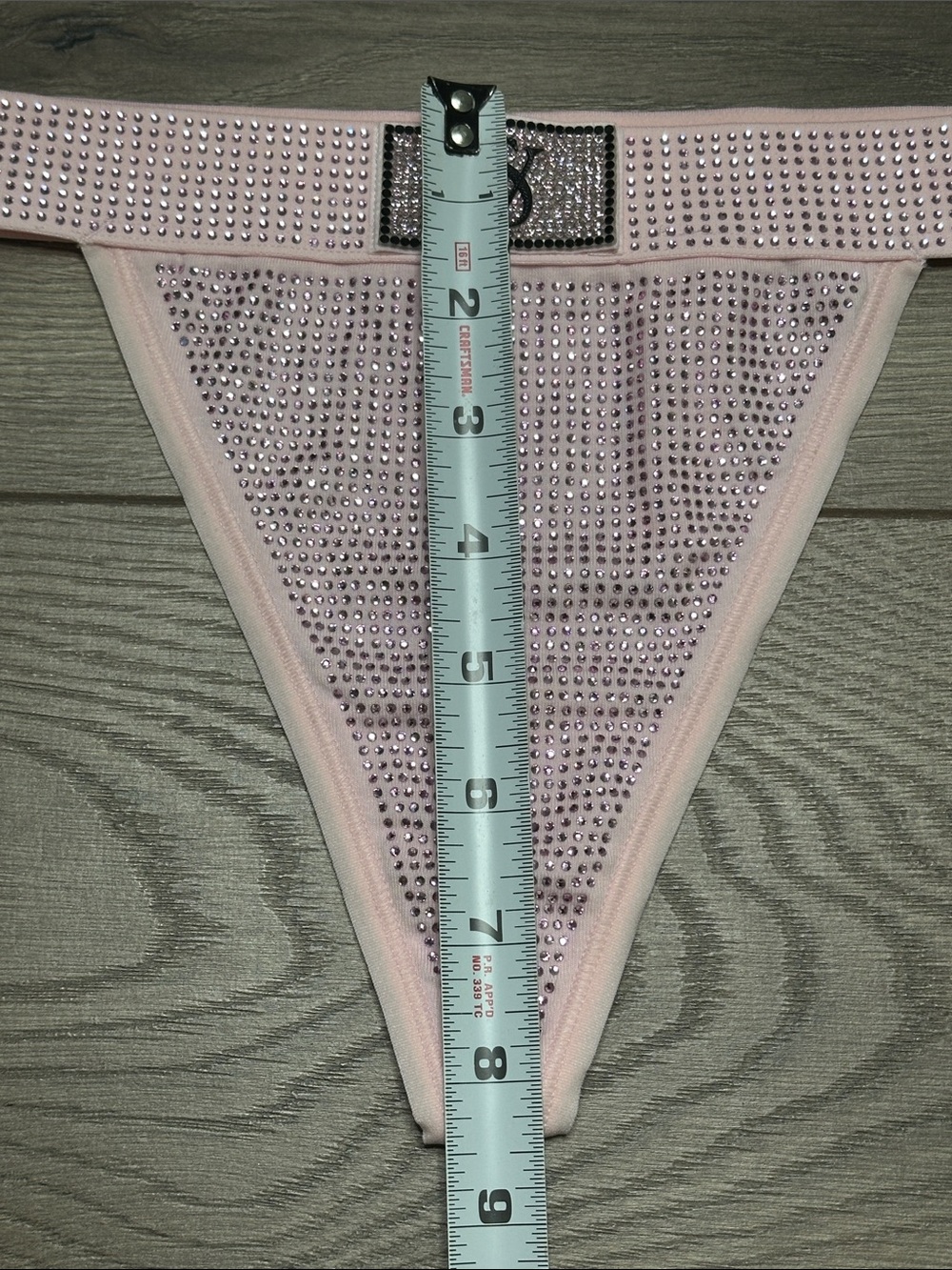 Victoria's Secret Shine Cotton V String Pink Panty Size Medium - Picture 8 of 10